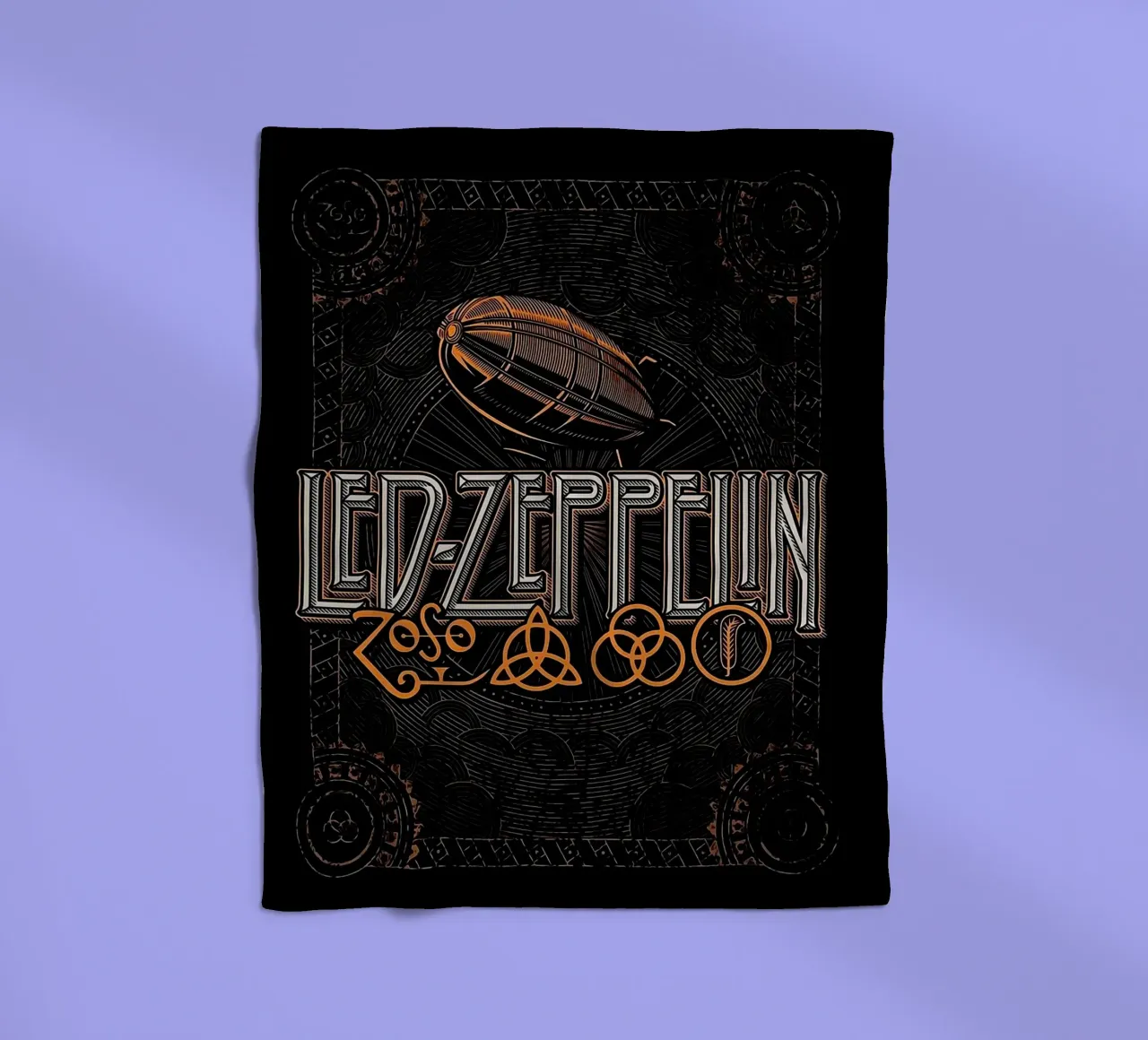 Arte della band dei Led Zeppelin coperta in pile da vanhesling