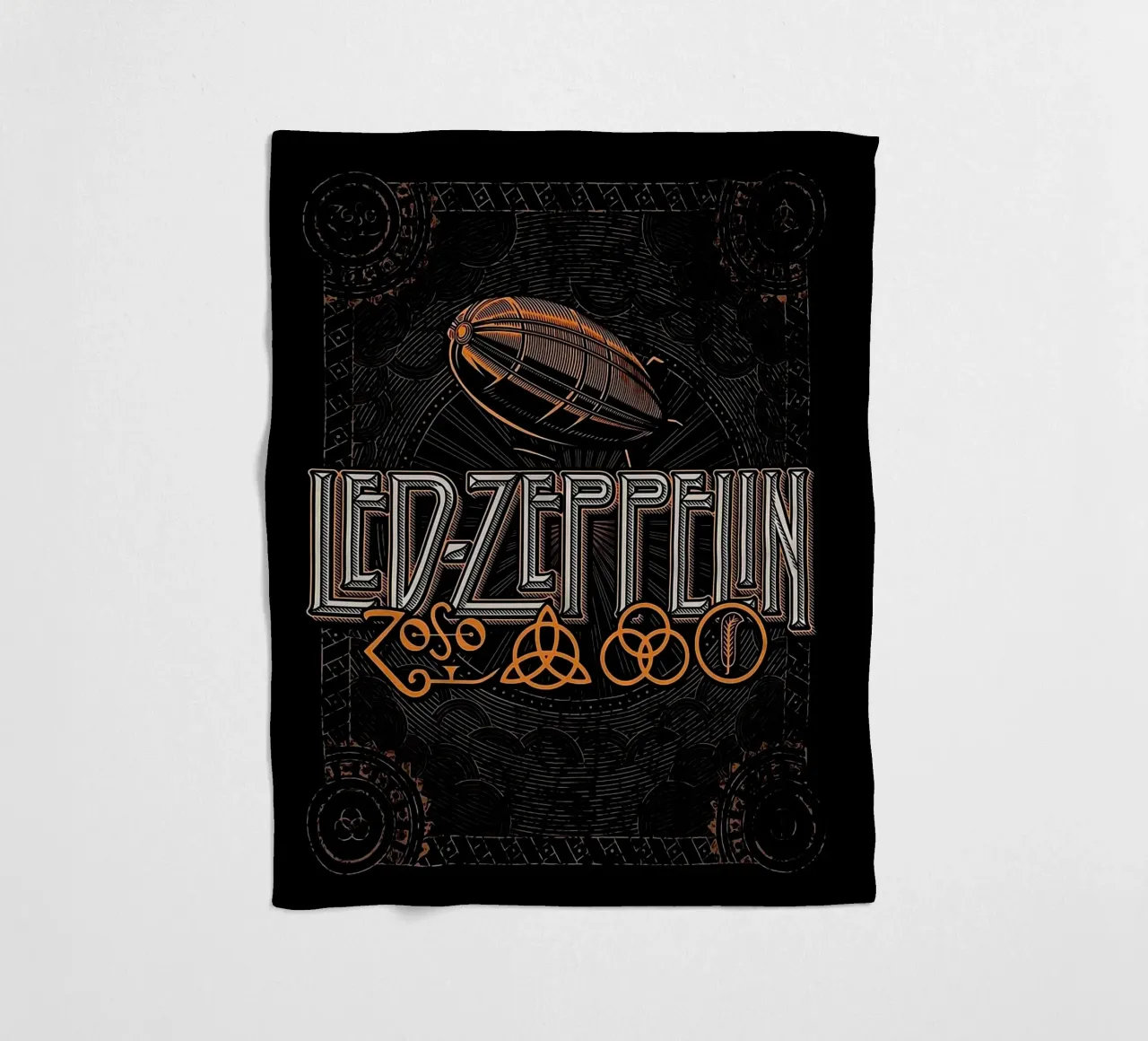 Arte della band dei Led Zeppelin coperta in pile da vanhesling
