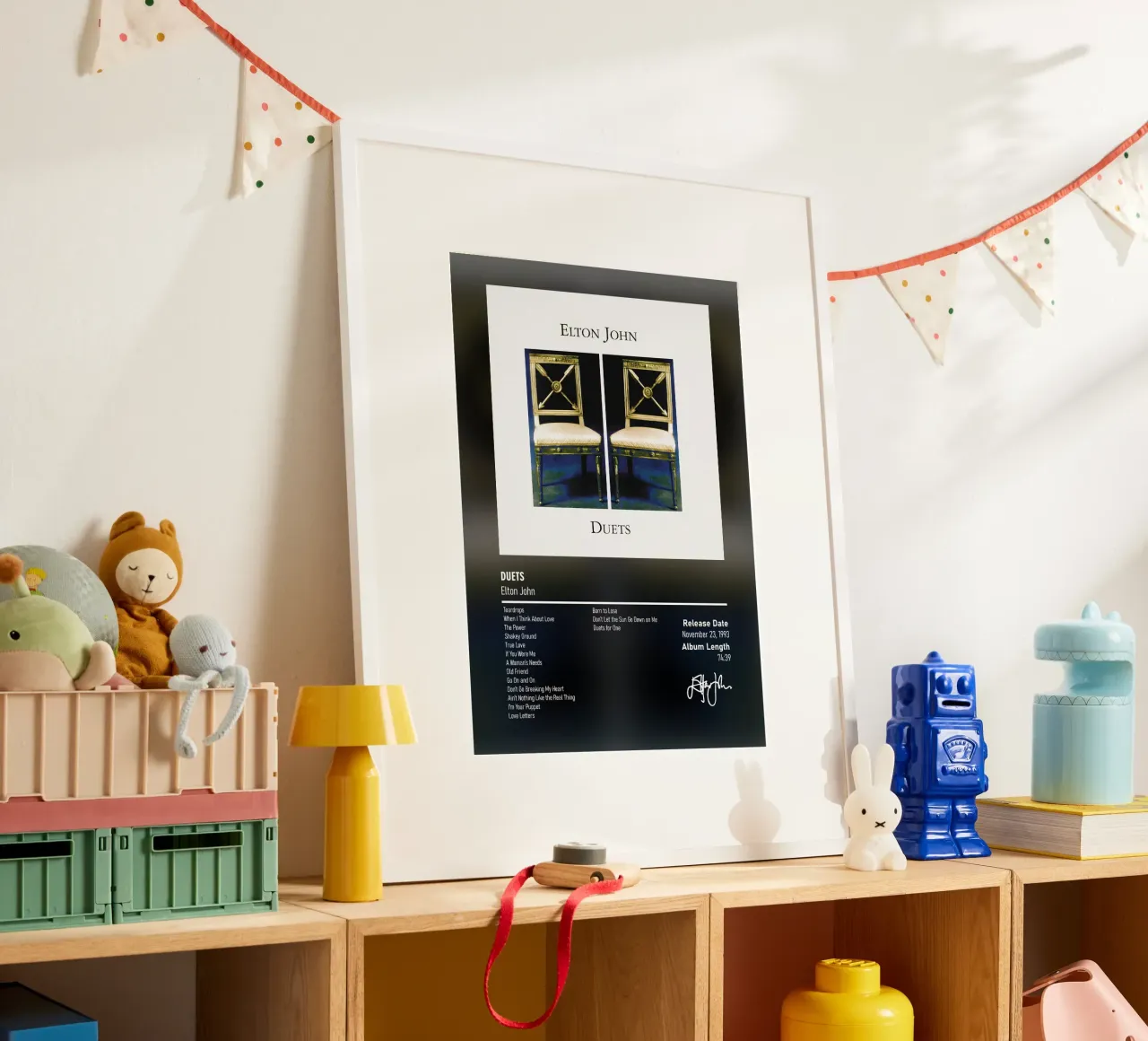 Duets By Elton John poster con telaio in legno da DGUnder