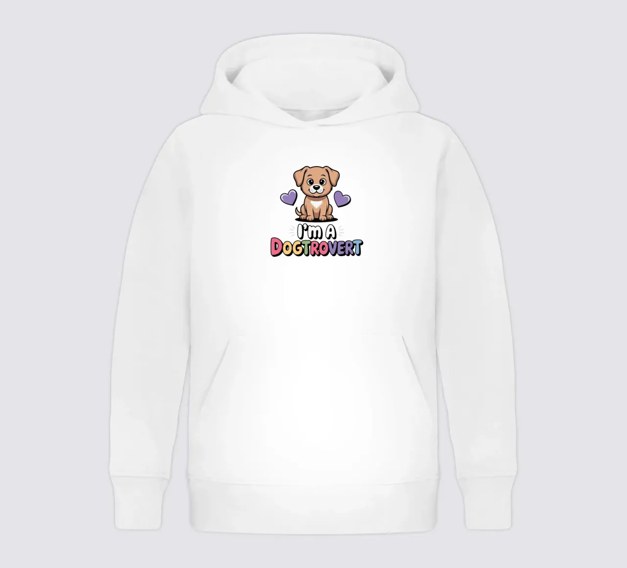 I'm a Dogtrovert felpa bambino con cappuccio da edsonramosart