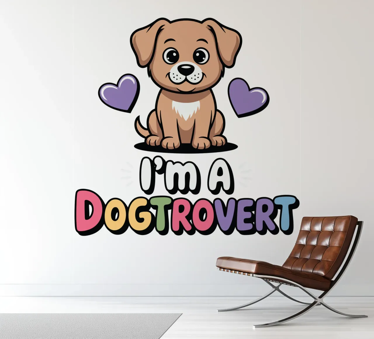 I'm a Dogtrovert fotobehang van edsonramosart