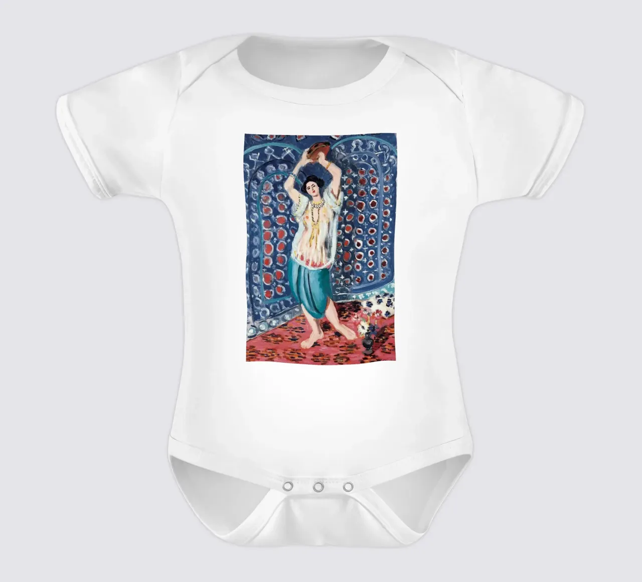 beautiful female dancer short-sleeve baby romper by briyan shop