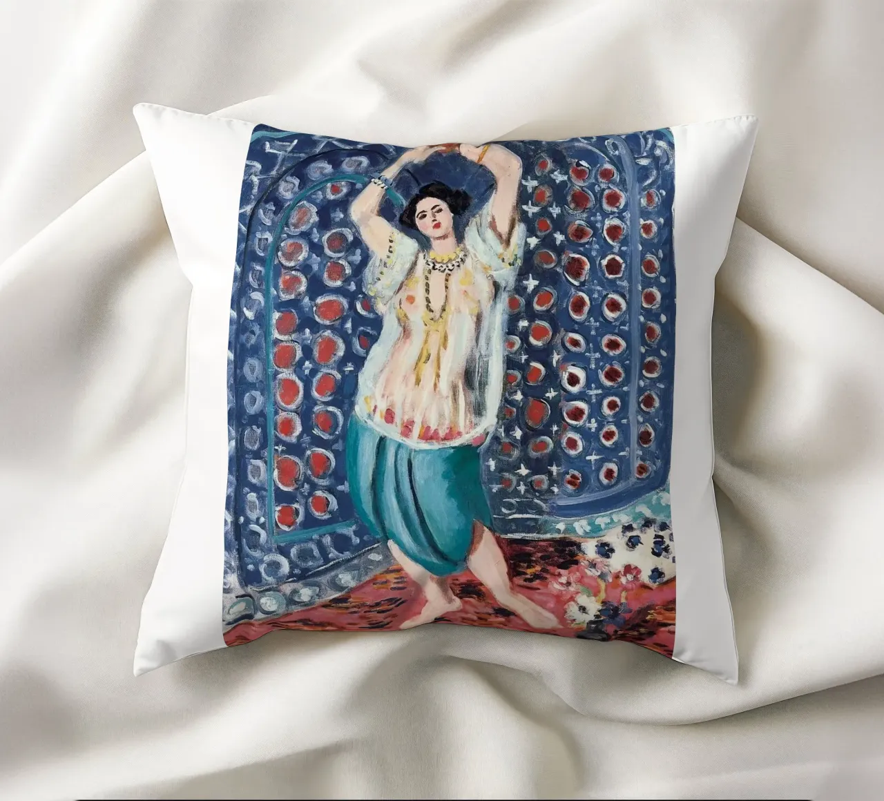 beautiful female dancer decorative cushion by briyan shop