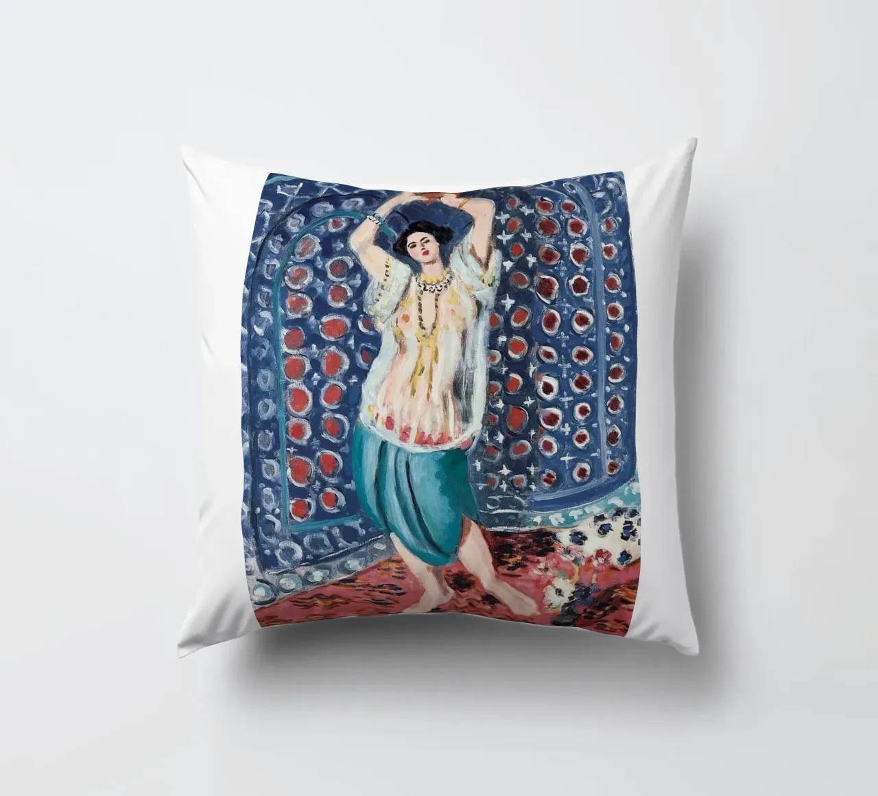 beautiful female dancer decorative cushion by briyan shop