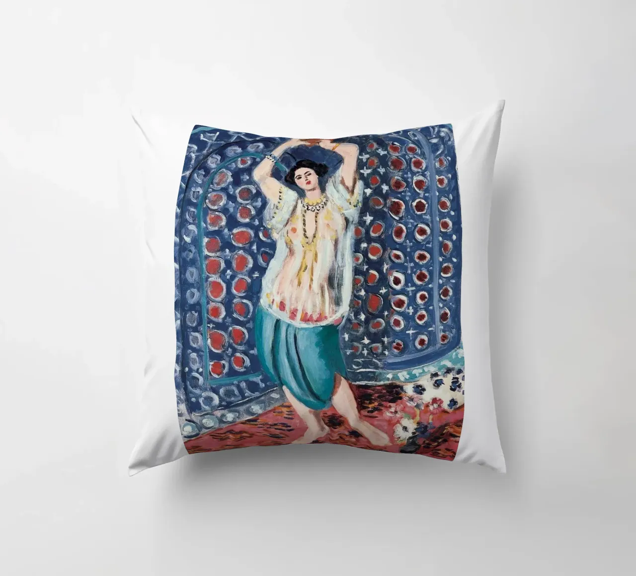 beautiful female dancer decorative cushion by briyan shop