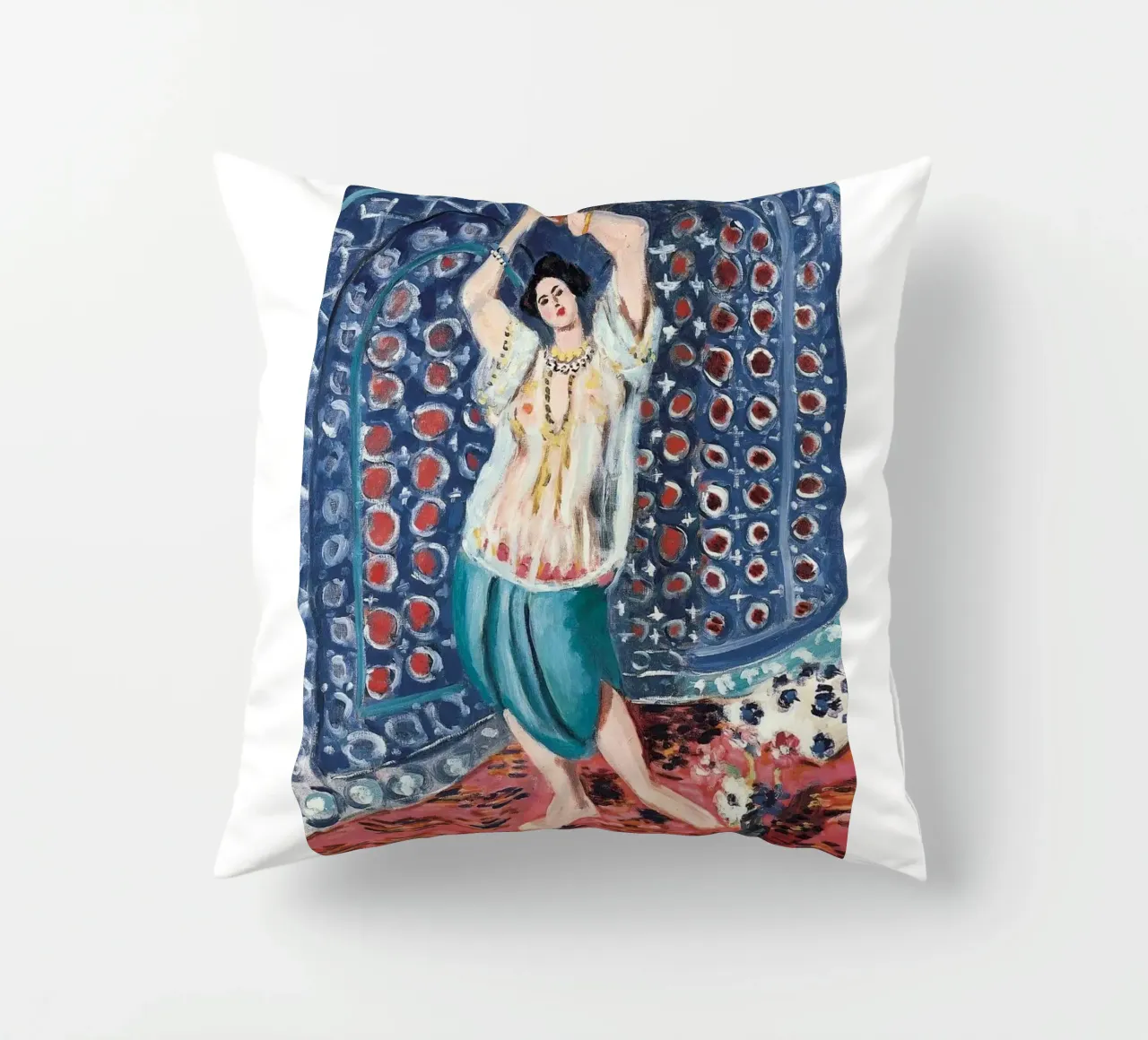 beautiful female dancer decorative cushion by briyan shop