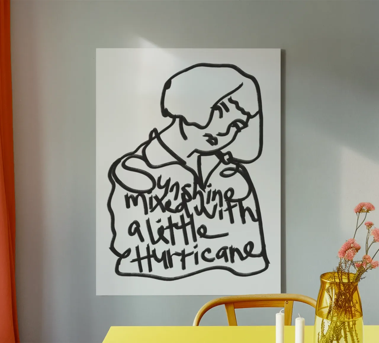 Sunshine mixed with a little hurricane canvas by Little Dean