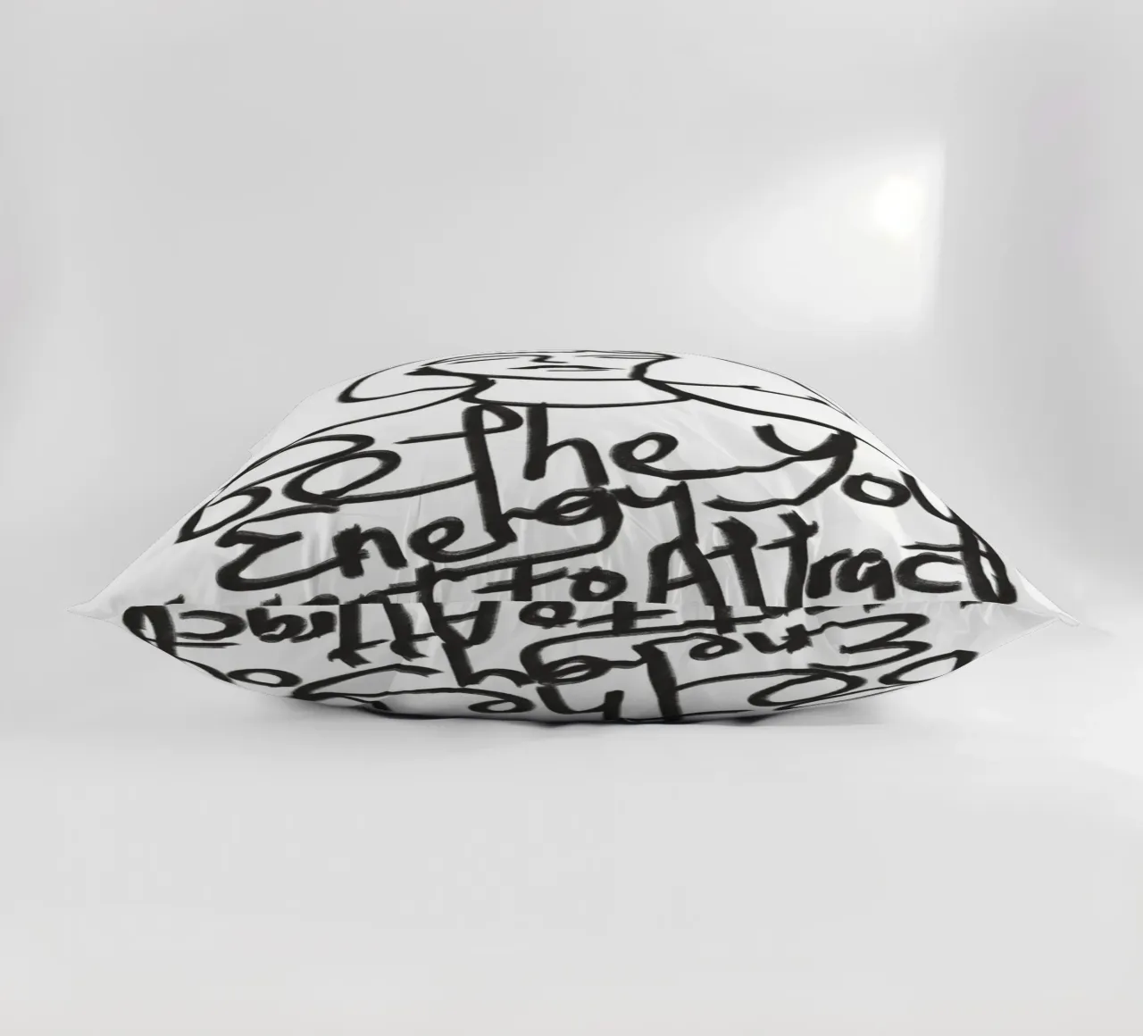 Be the energy you want to attract decorative cushion by Little Dean