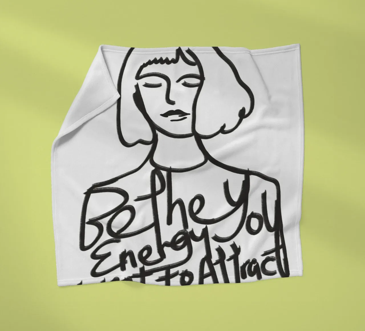 Be the energy you want to attract fleece blanket by Little Dean