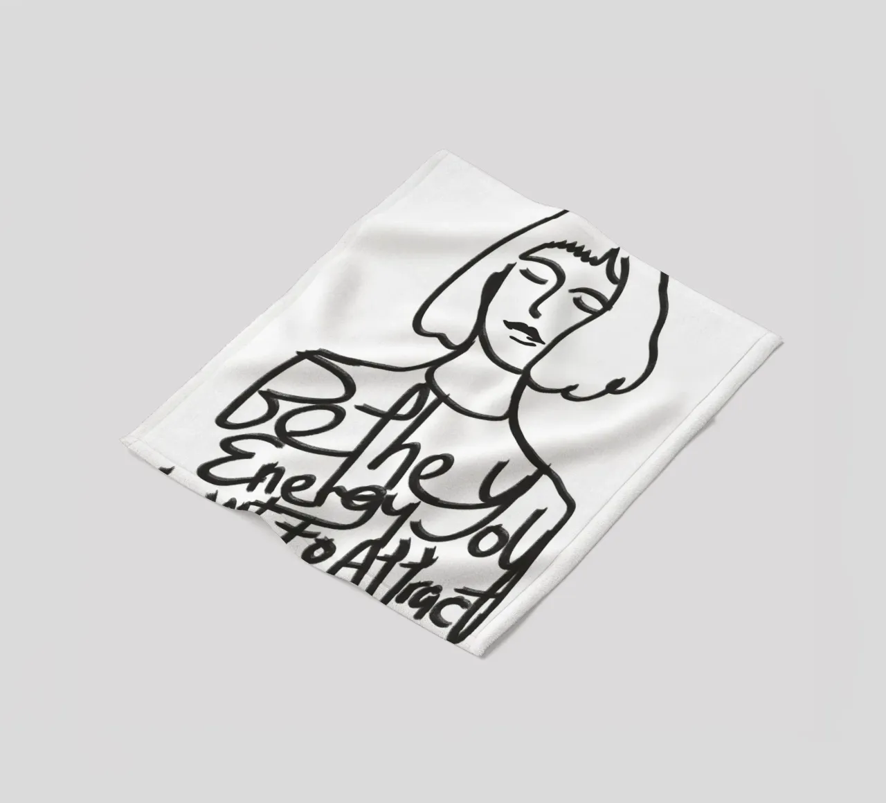 Be the energy you want to attract fleece blanket by Little Dean