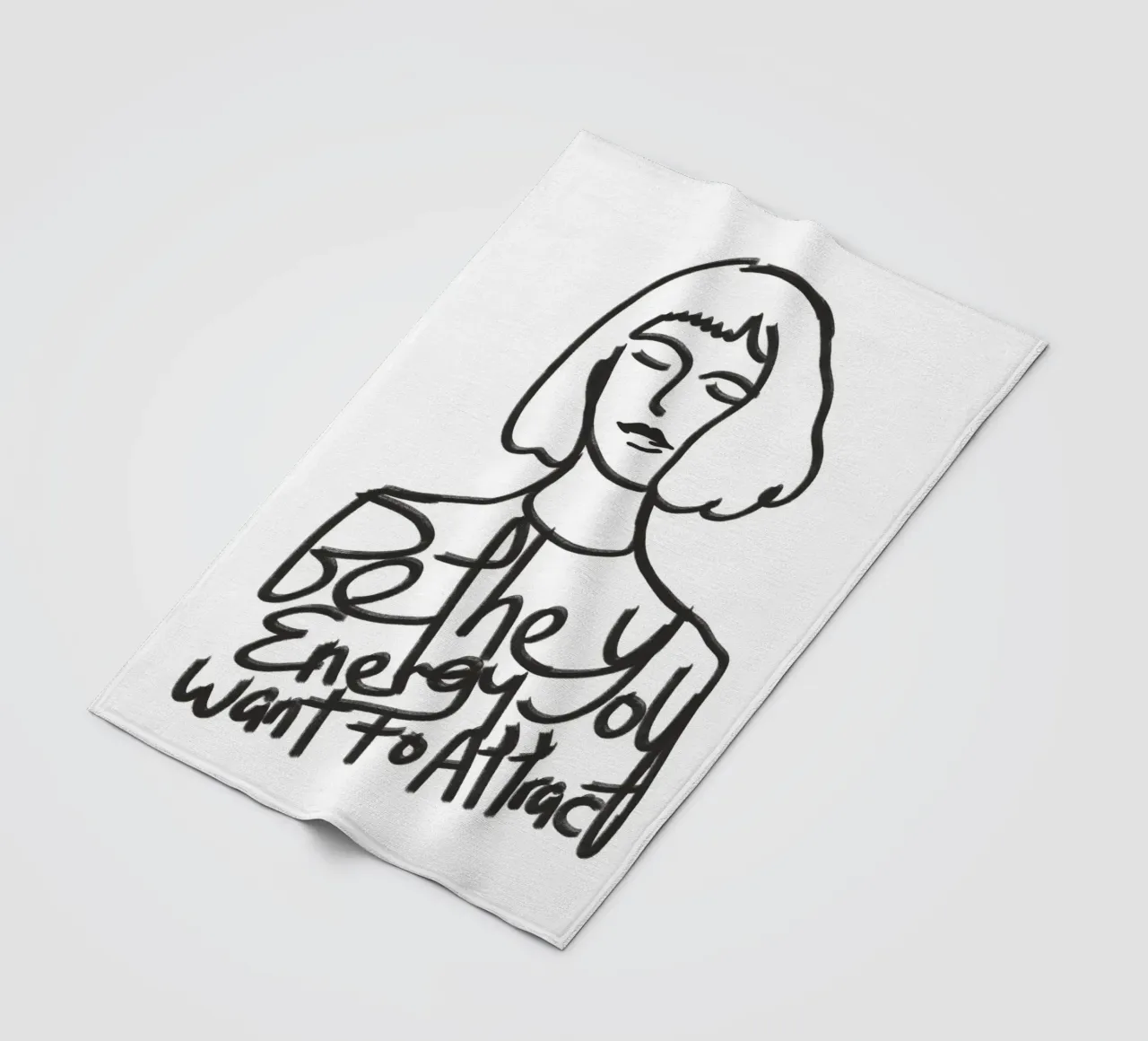 Be the energy you want to attract fleece blanket by Little Dean