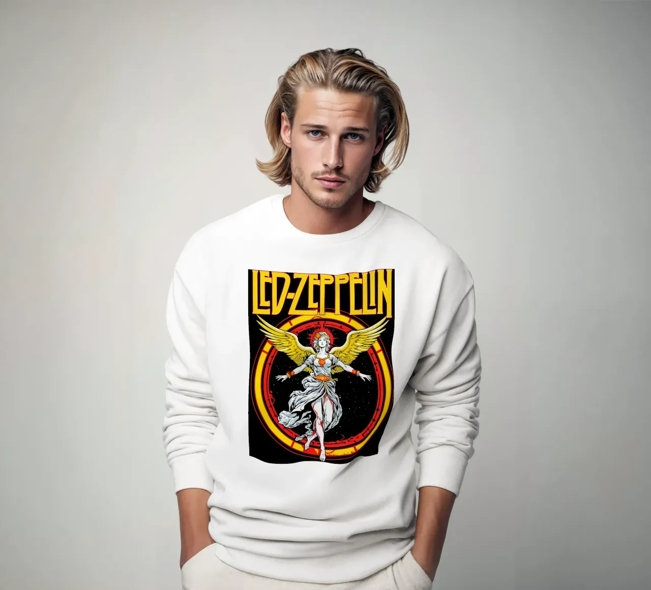 Le groupe Led Zeppelin sweat de vanhesling