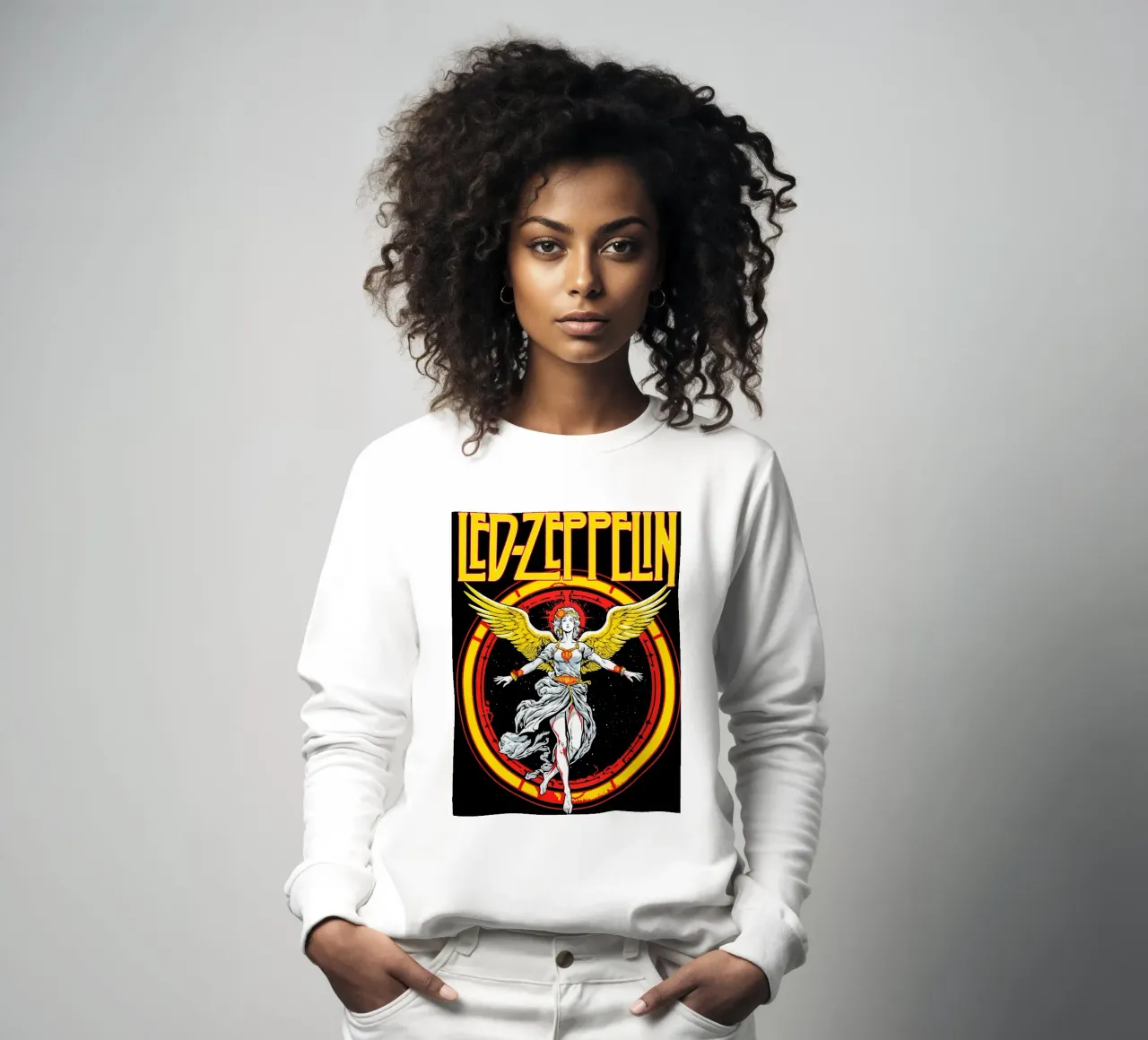 Le groupe Led Zeppelin sweat de vanhesling