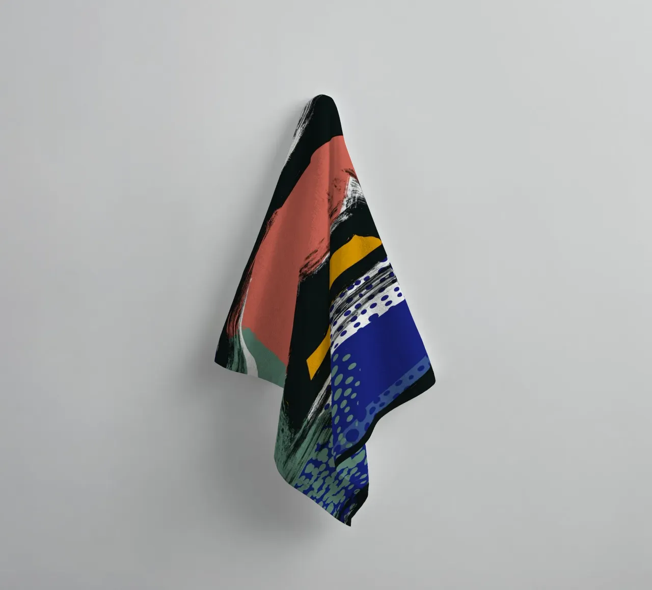 Nude abstract maximalist 03 towel by Little Dean