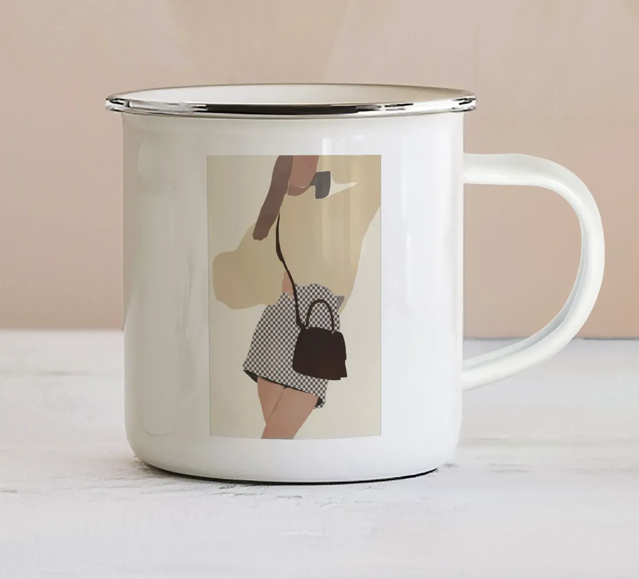 Figura di moda tazza in smalto da Little Dean