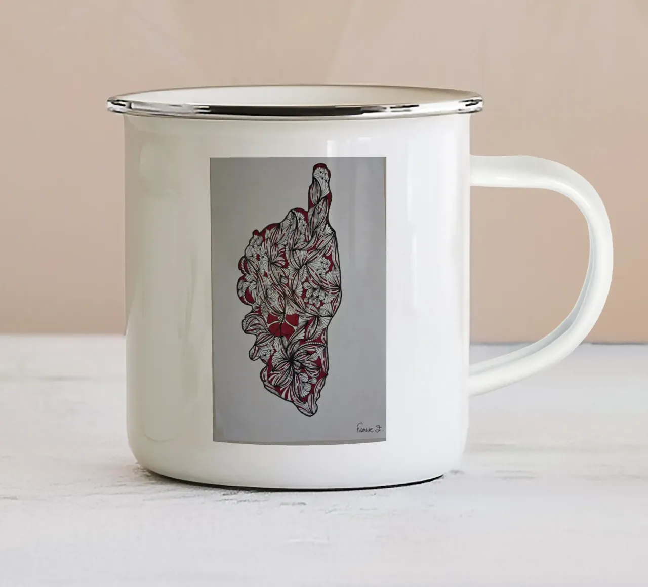 corsica tazza in smalto da L'Atelier des merveilles