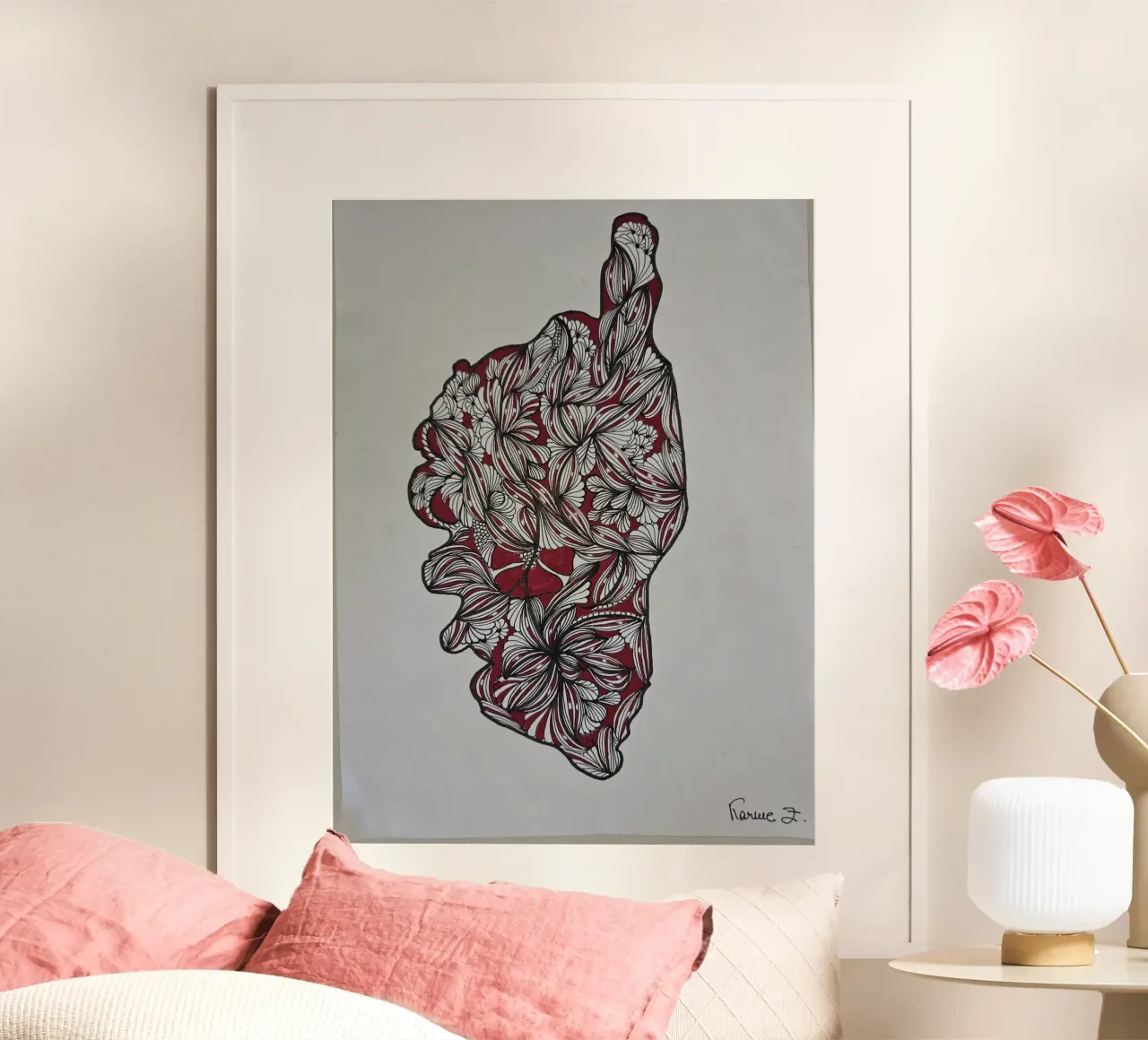 corsica poster con telaio in plastica da L'Atelier des merveilles