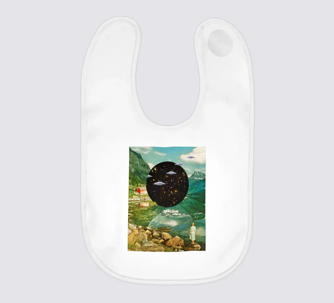 Alien Escapade baby bib by MsGonzalez