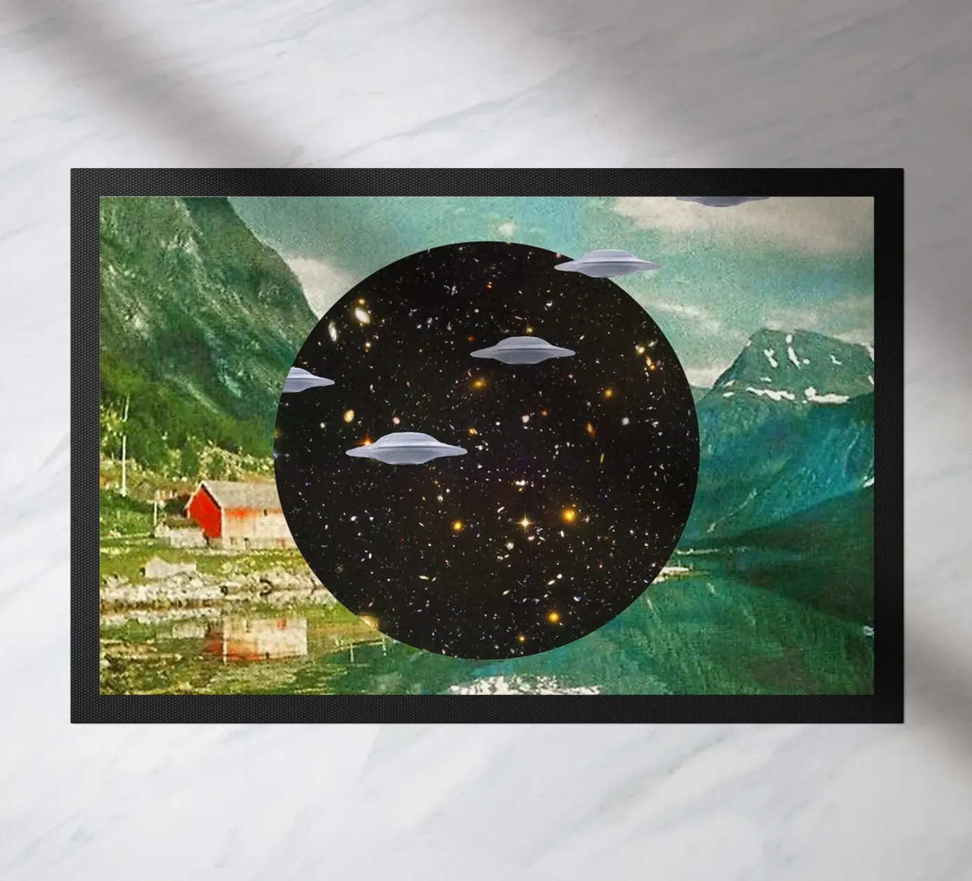 Alien Escapade doormat by MsGonzalez