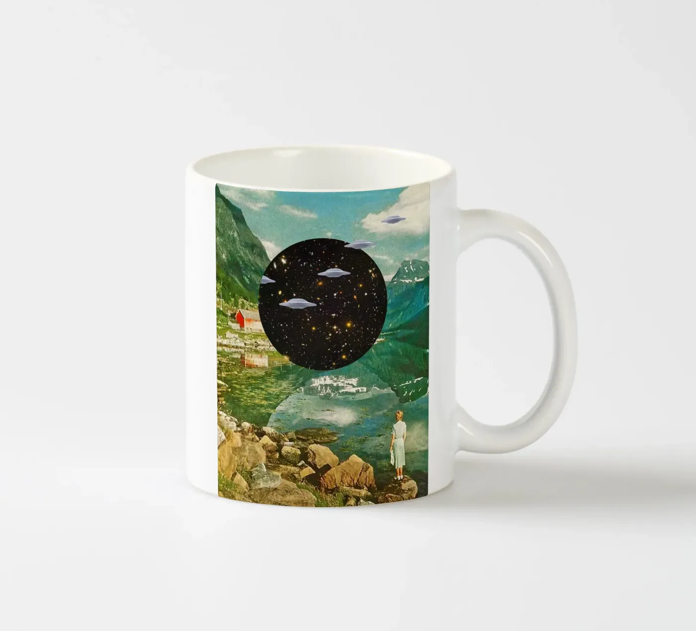 Alien Escapade ceramic mug by MsGonzalez