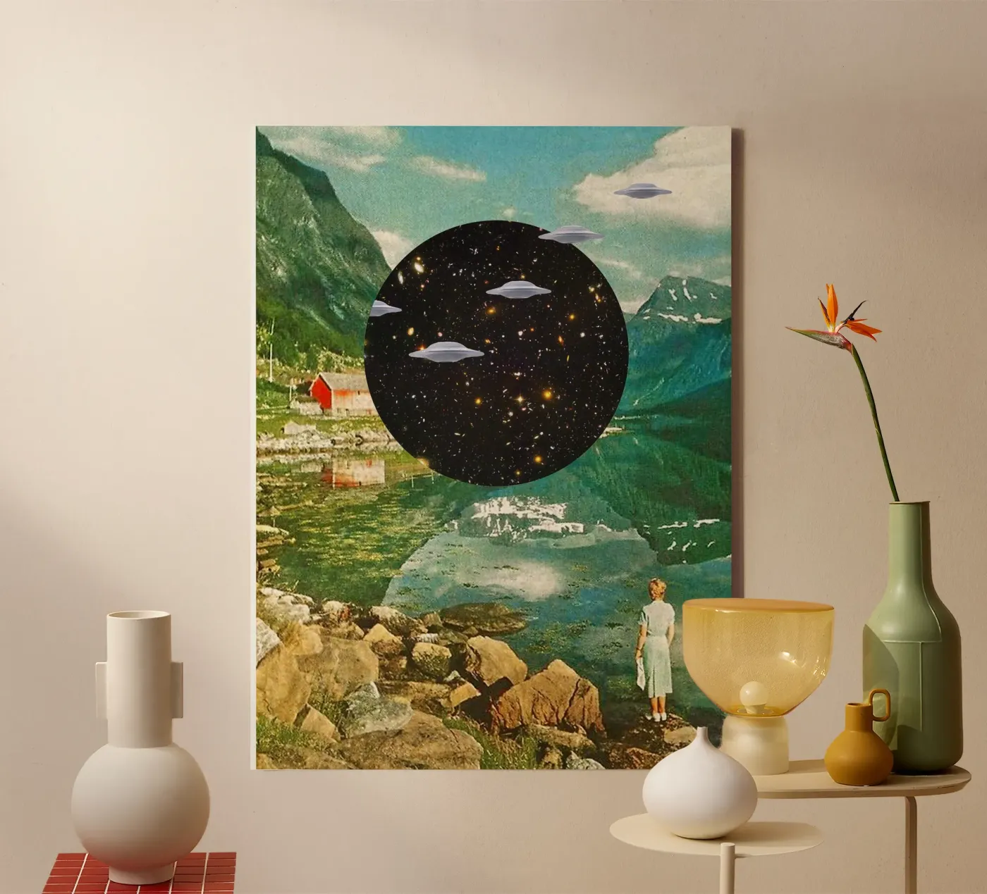 Alien Escapade canvas by MsGonzalez