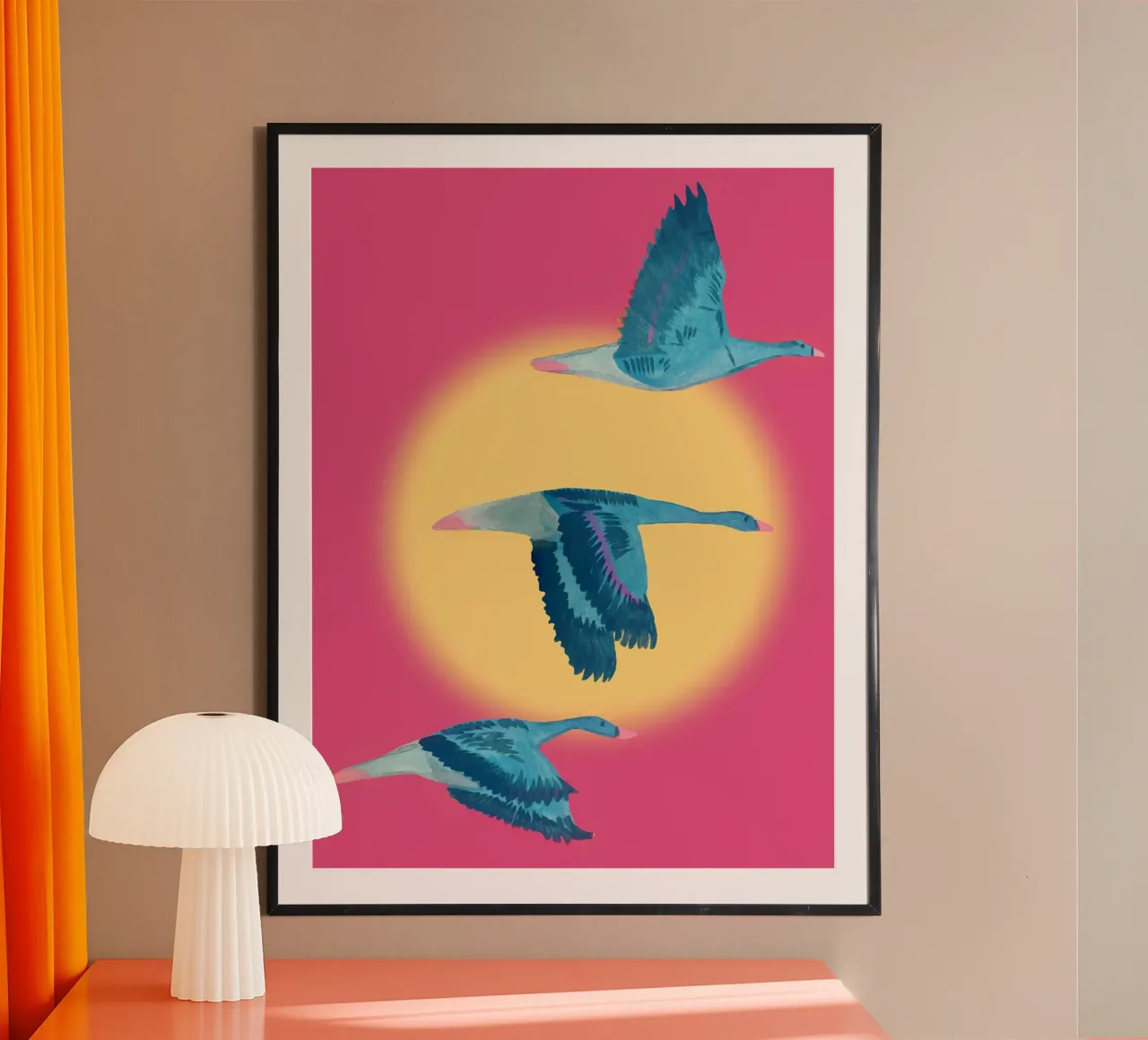 Oche selvatiche poster con telaio in alluminio da Nica Colorie