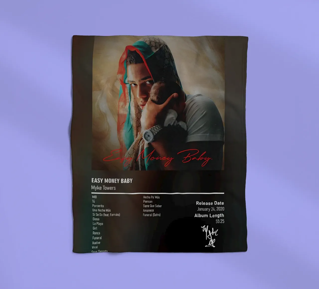 Easy Money Baby (2020) by Myke Towers coperta in pile da DGUnder
