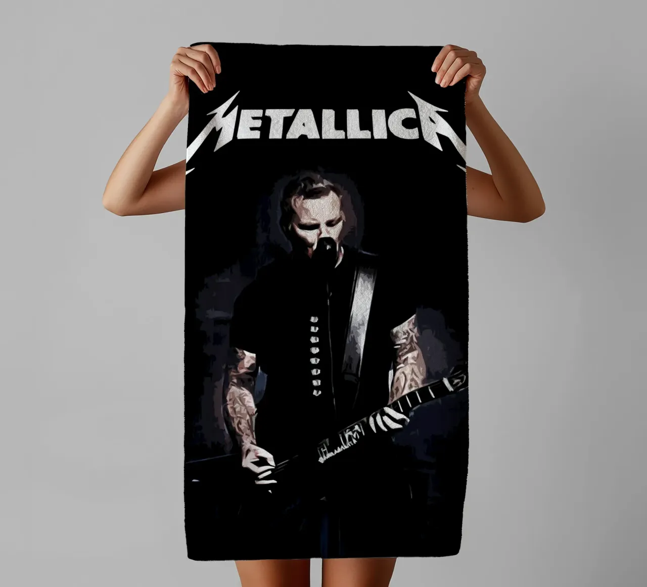 James Hetfield Metallichead groupe musique 33 Art serviette de bain de music soul