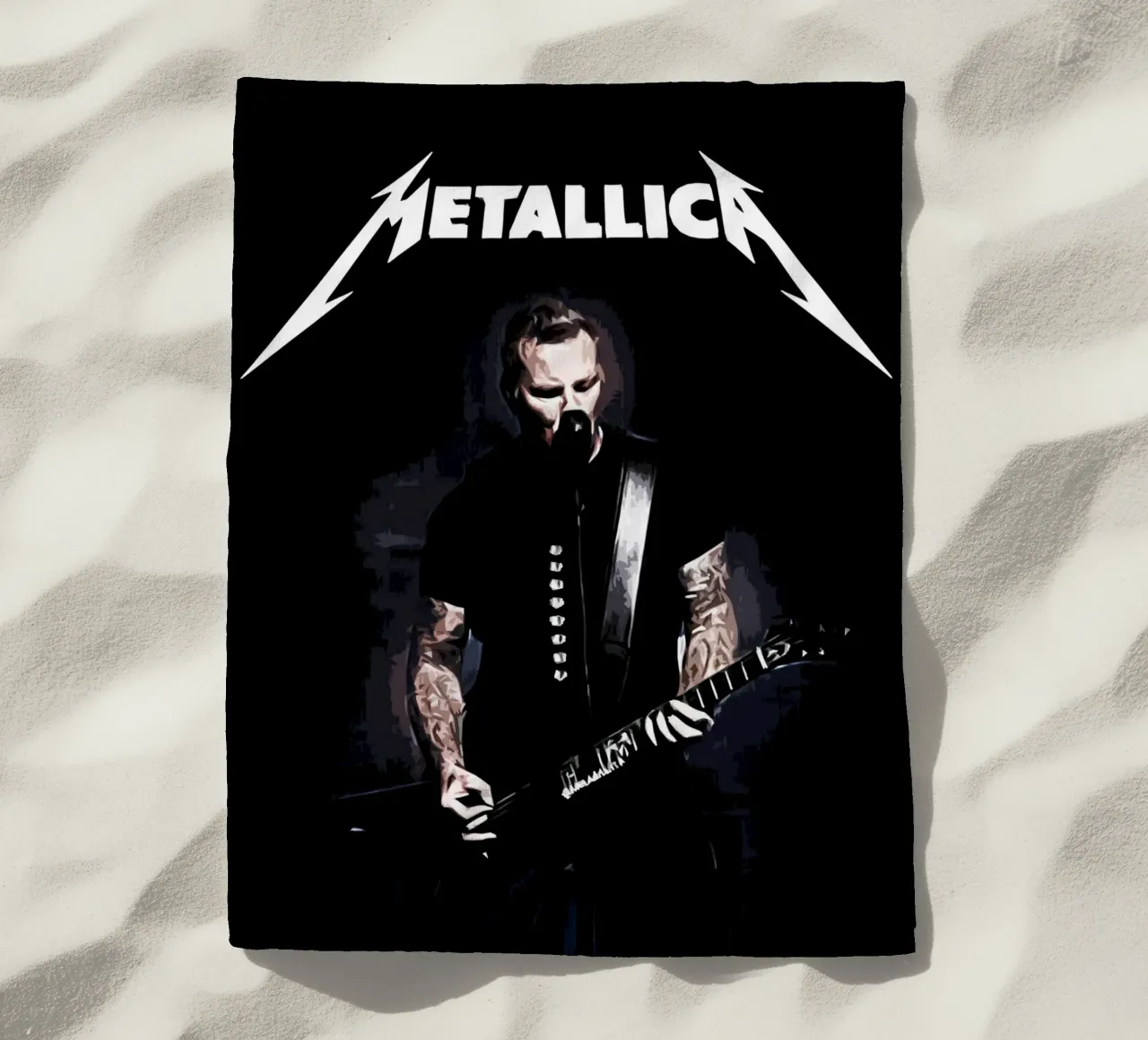 James Hetfield Metallichead Band Musik 33 Kunst Strandtuch von music soul
