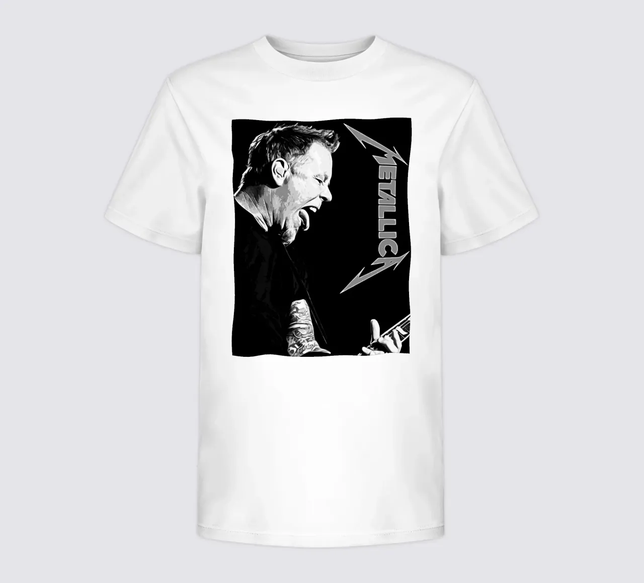 James Hetfield Metallichead band music 26 Art kids t-shirt by music soul