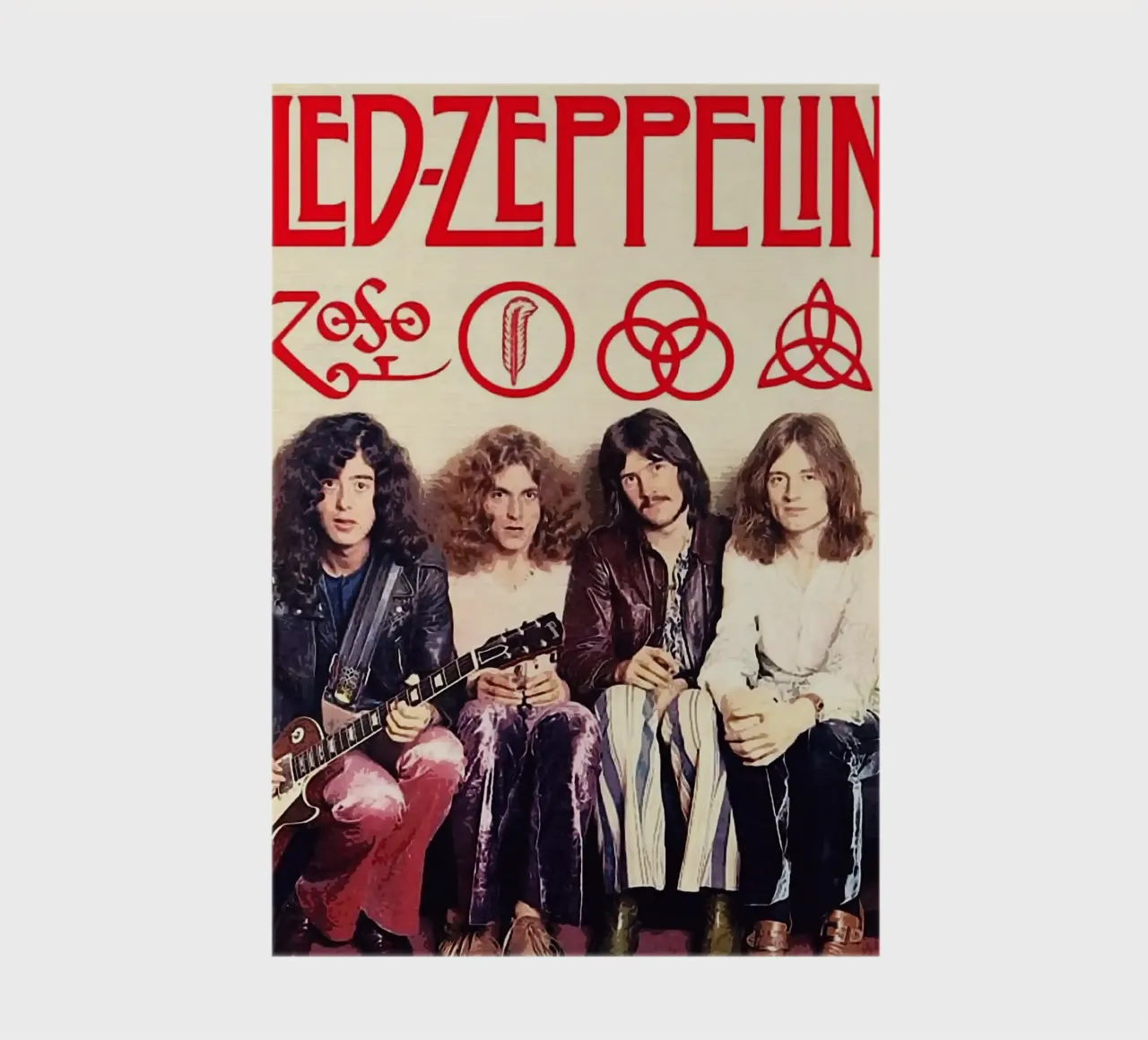 Le groupe Led Zeppelin carnet de notes de vanhesling
