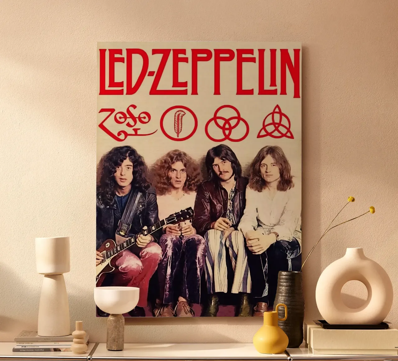Le groupe Led Zeppelin alu dibond de vanhesling