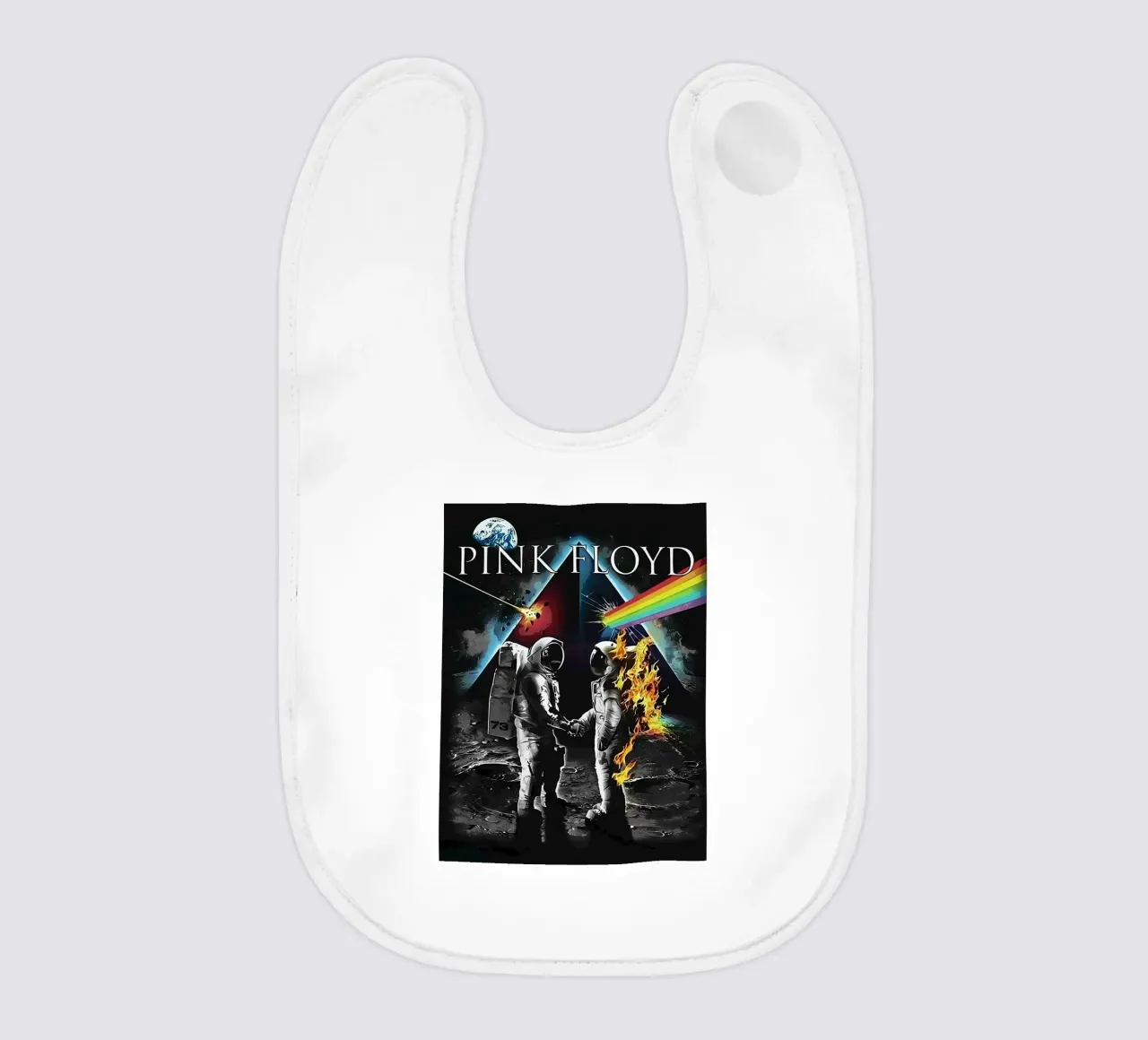 pink floyd band baby bib by vanhesling