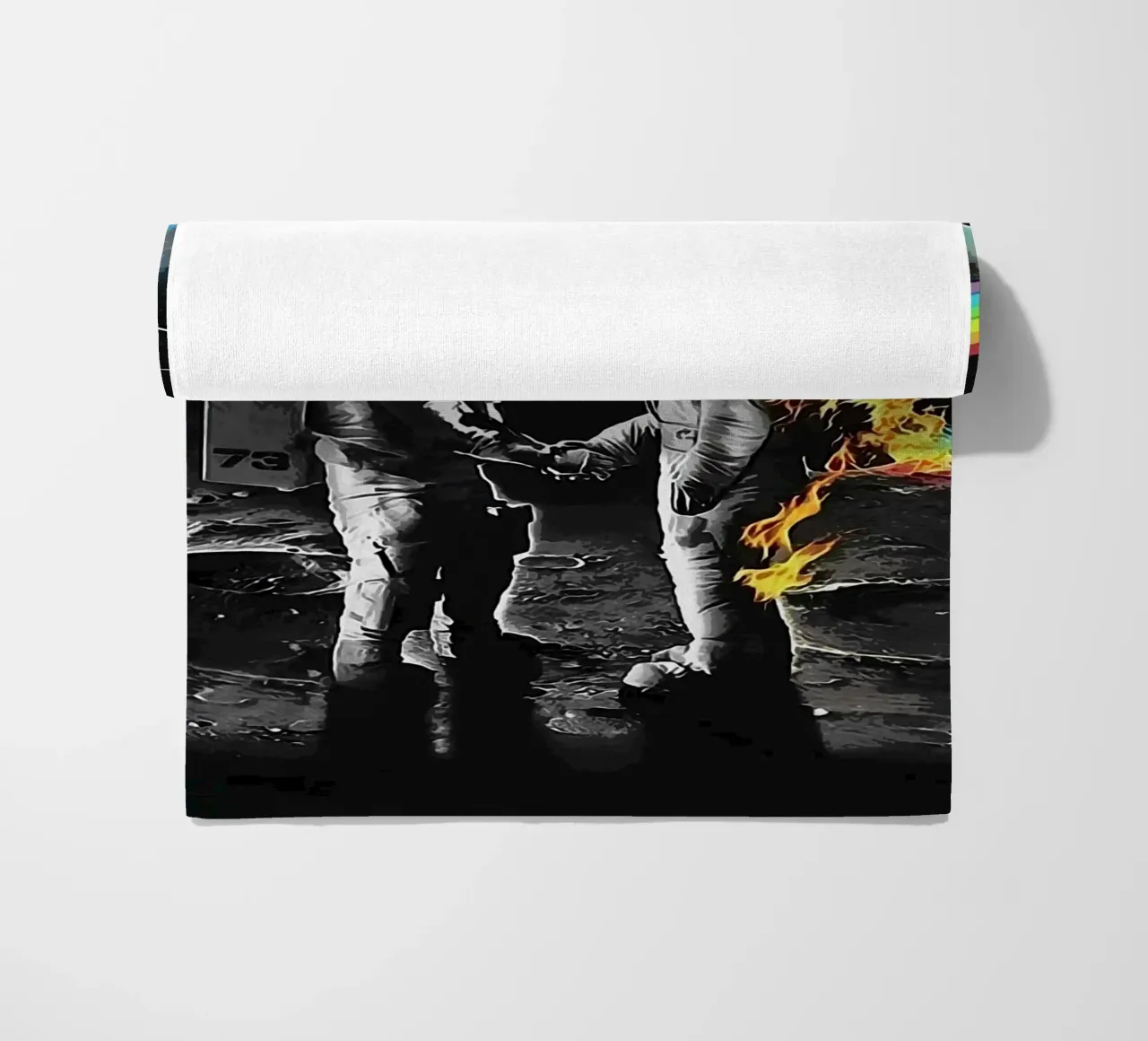 pink floyd band beach towel by vanhesling