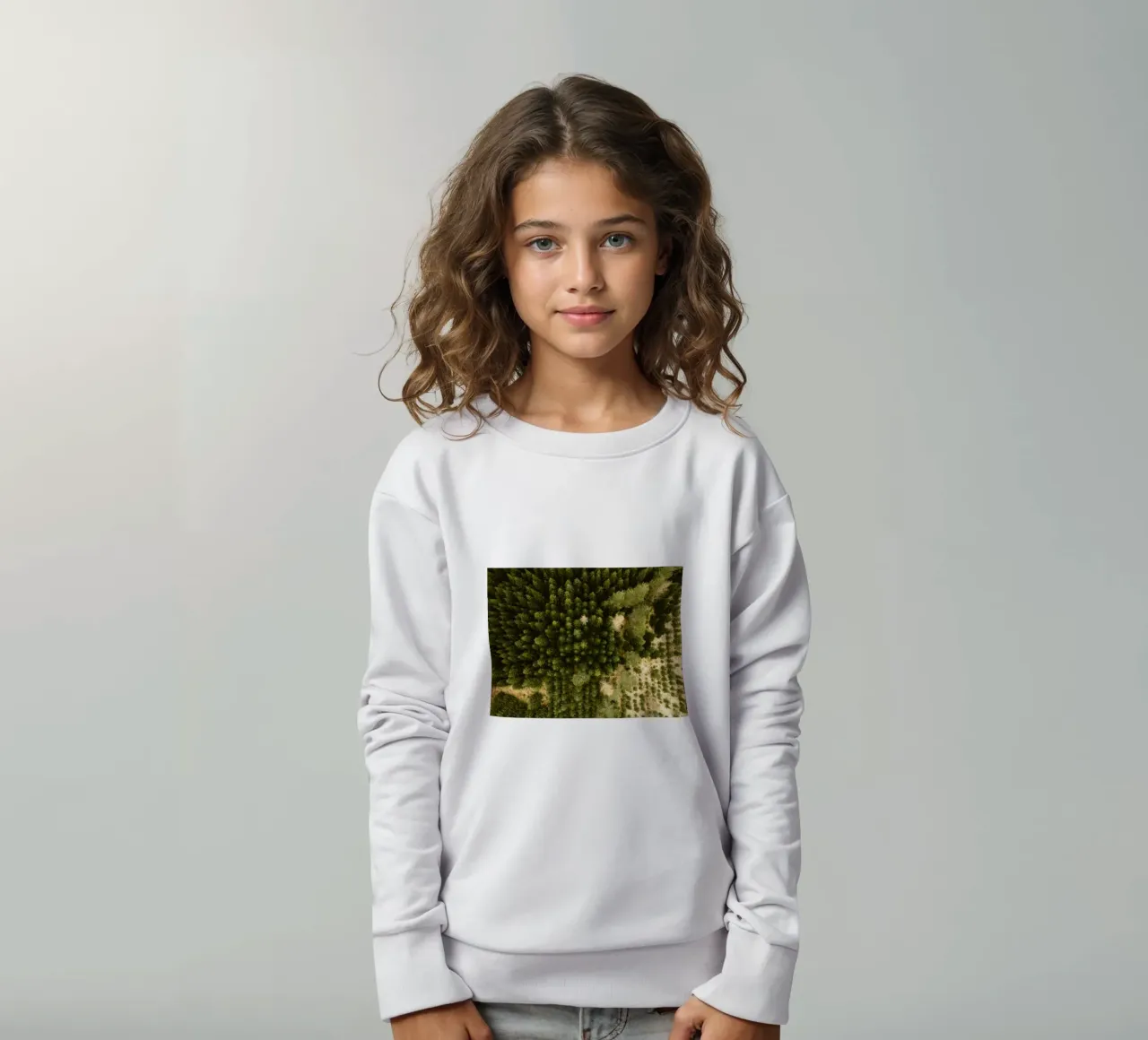 forest trees kids sweatshirt by Earthly Visions