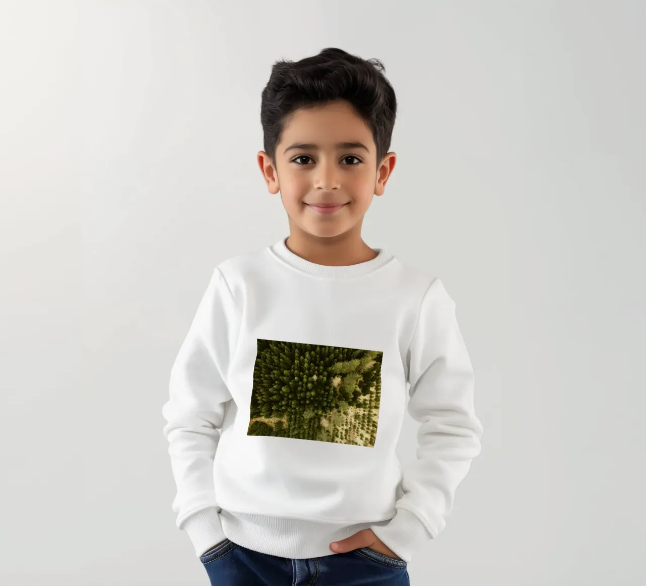 forest trees kids sweatshirt by Earthly Visions