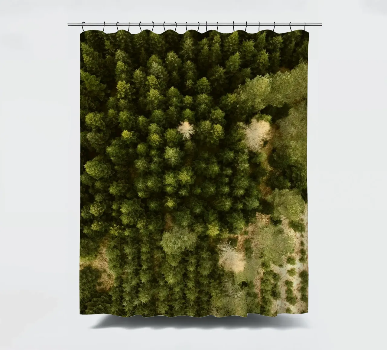 forest trees shower curtain by Earthly Visions