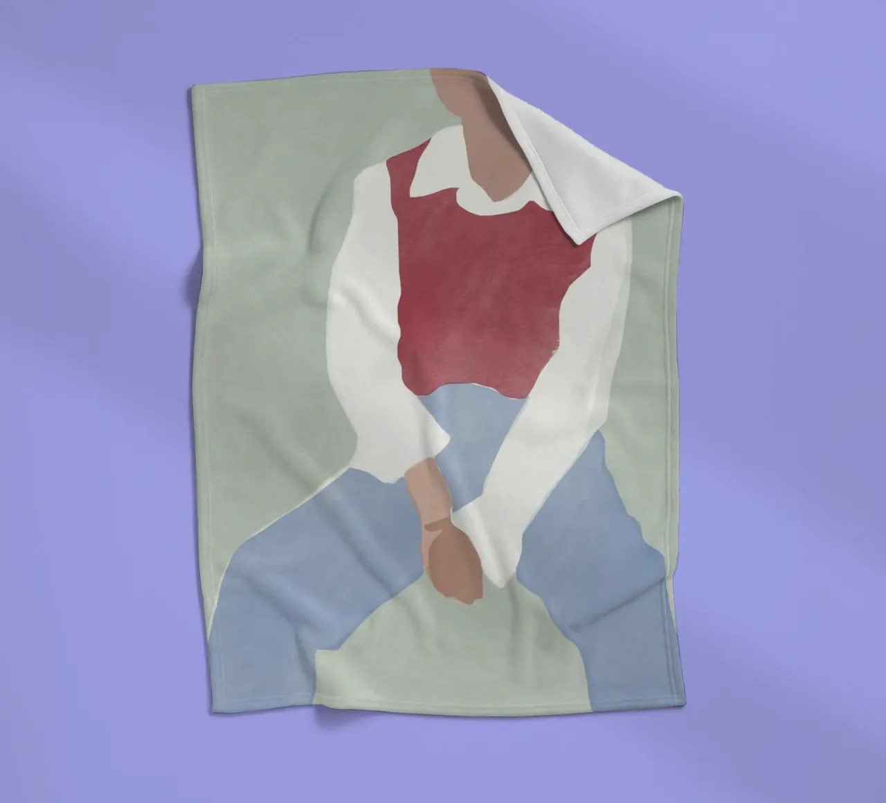 Fashion figure 05 fleece blanket by Little Dean