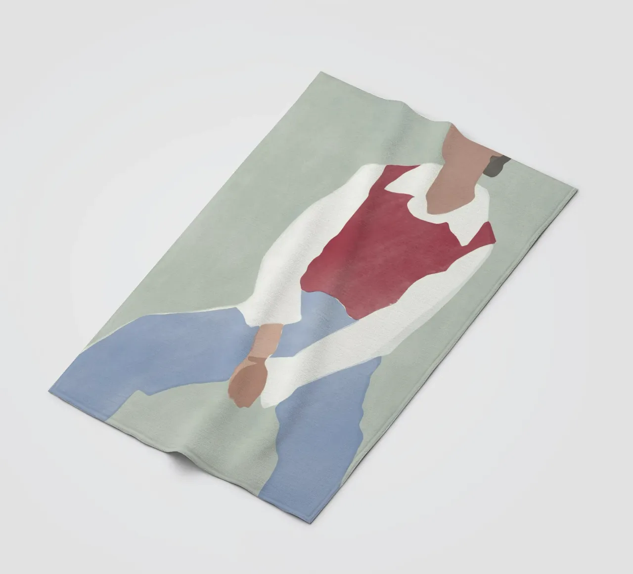 Fashion figure 05 fleece blanket by Little Dean
