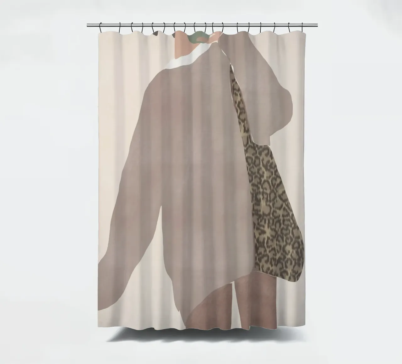 Fashion figure 06 shower curtain by Little Dean
