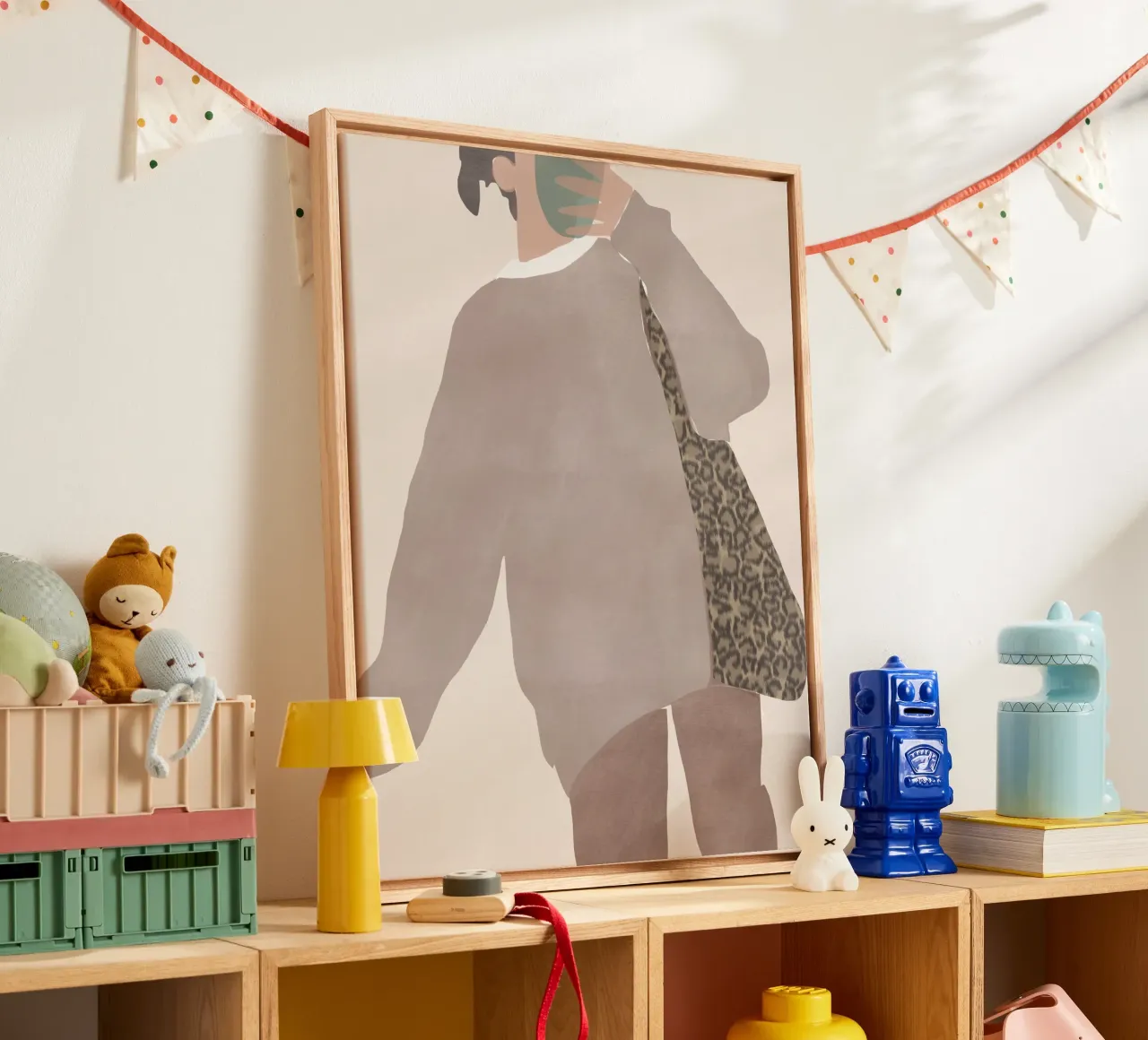 Modefiguur 06 canvas met Baklijst van Little Dean