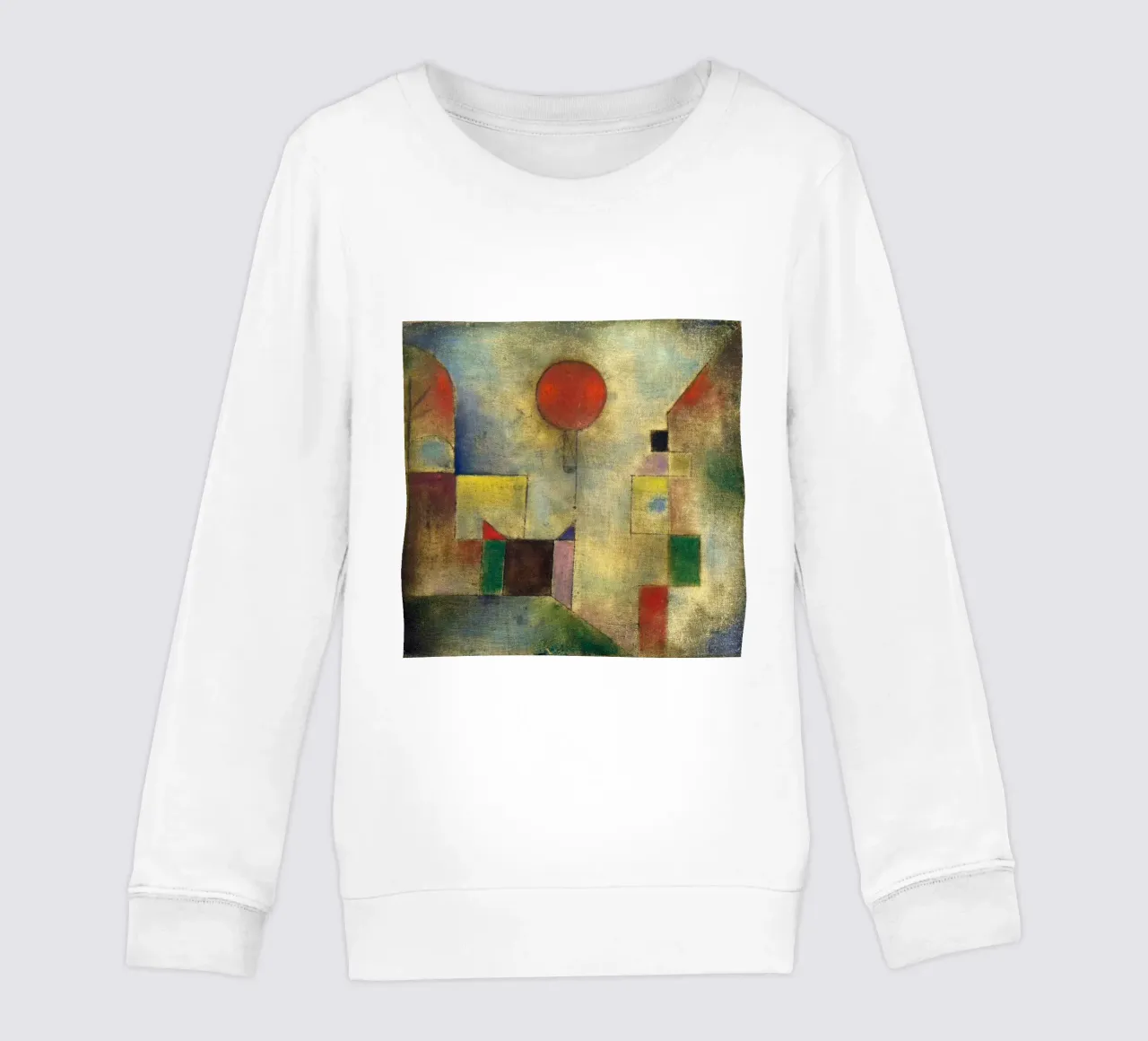 Paul Klee 1922 Red Balloon kids sweatshirt by 50 masterpieces