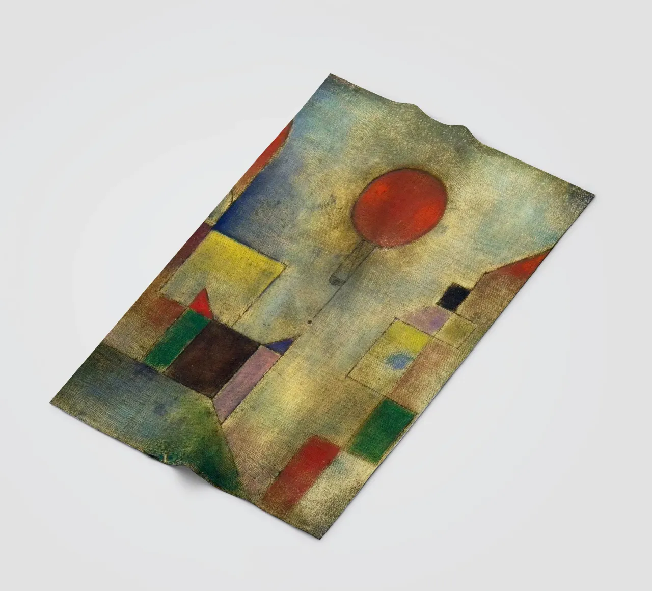 Paul Klee 1922 Red Balloon fleece blanket by 50 masterpieces