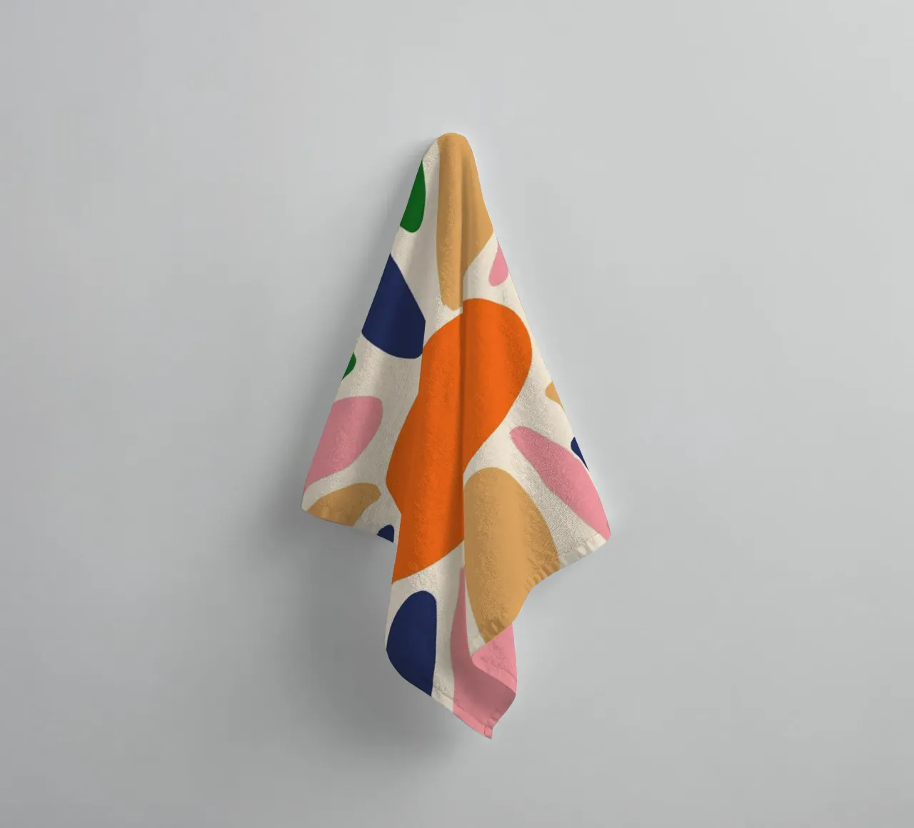 Abstracte Boho Zonnestraal Kunstdruk - Levendig Bloemendesign badhanddoek van vintagepod