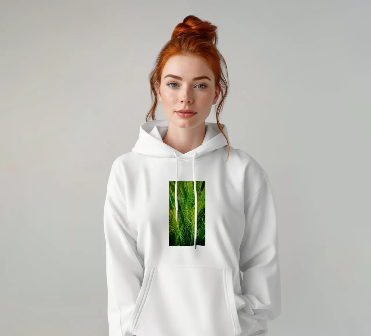 foglie verdi felpa con cappuccio da Earthly Visions
