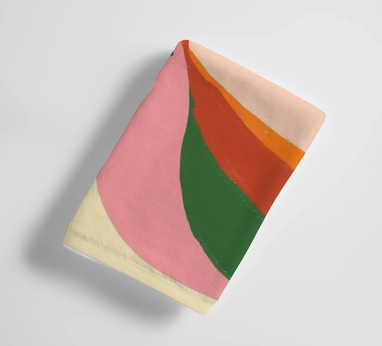 Retro 70s Psychedelic Frau Porträt - Regenbogen Vibes Handtuch von vintagepod