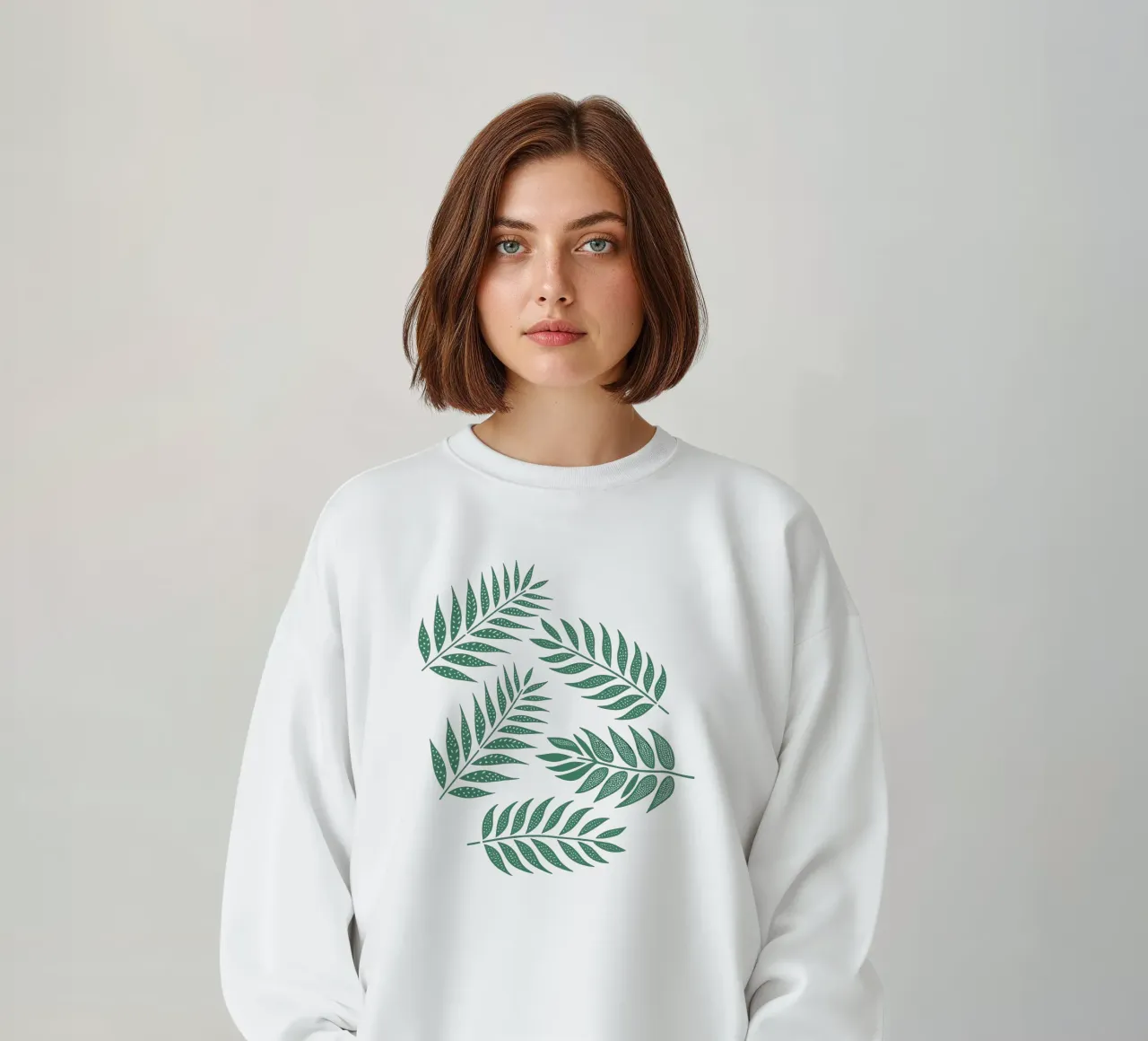 Foglie di palma tropicale verde tenue felpa da SilverPegasus