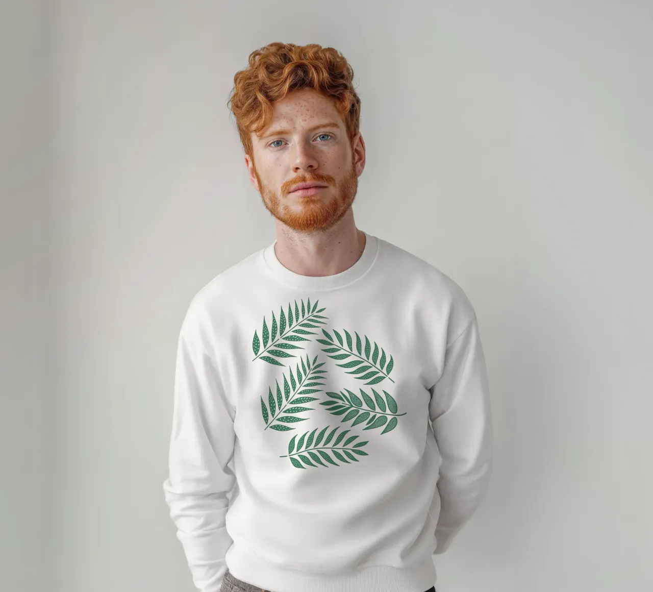 Foglie di palma tropicale verde tenue felpa da SilverPegasus