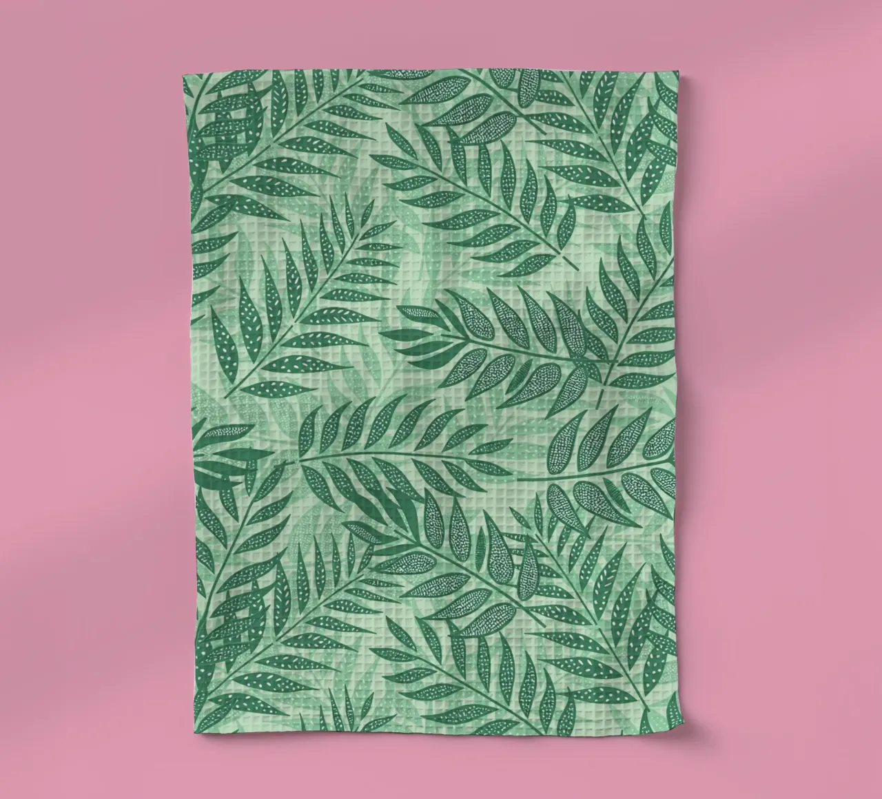 Feuilles de palmier tropicales Vert atténué torchon de SilverPegasus