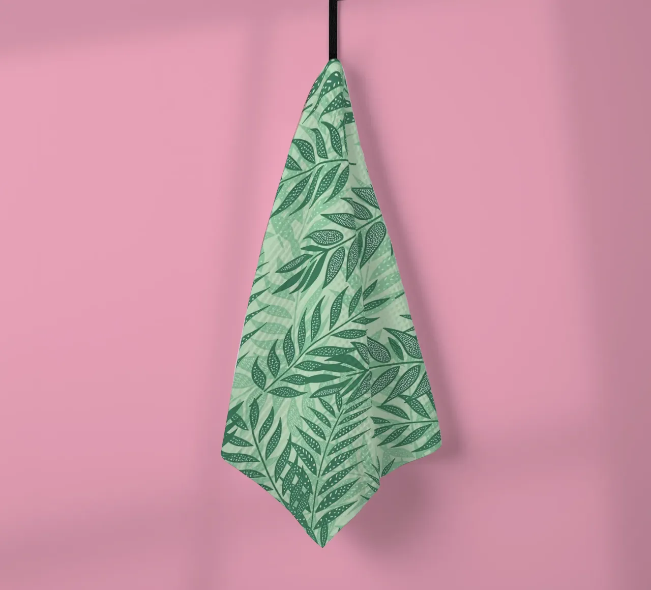 Feuilles de palmier tropicales Vert atténué torchon de SilverPegasus